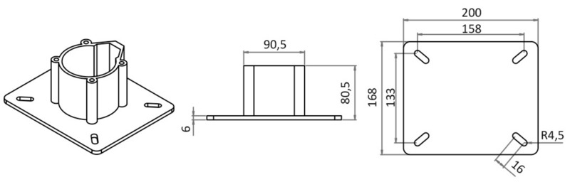 Completi di boccole in nylon antifrizione. Finitura accurata. Tubi con anodizzazione a specchio. Base Ø 230 mm.