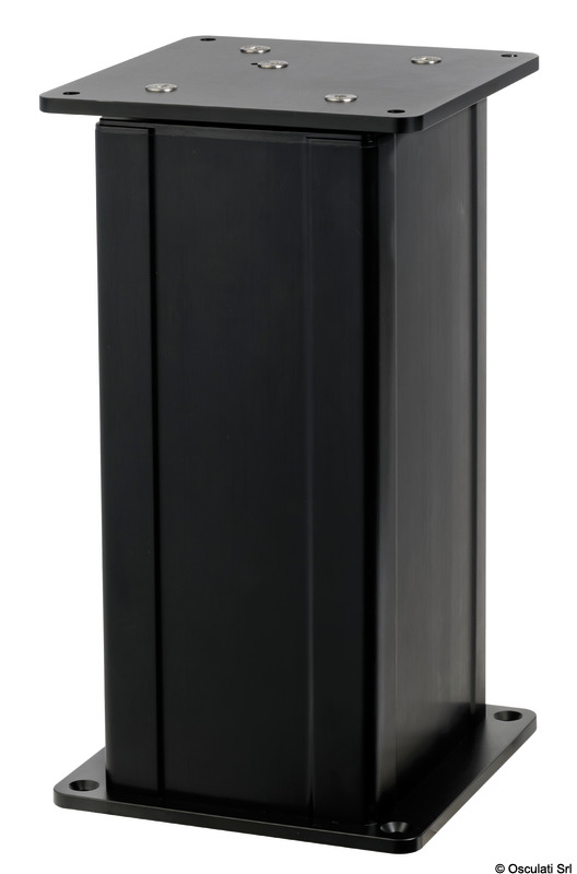 Gamba tavolo elettrica a tre stadi in alluminio anodizzato argento o nero, adatta sia all'esterno sia all'interno barca.Per azionamento gambe singole è necessario interruttore (ON)-OFF-(ON) tipo 14.192.03 o simili.Per azionamento in coppia ordinare centralina/ricevente 48.730.02.Per azionamento con telecomando ordinare centralina/ricevente 48.730.02 + 48.730.03.