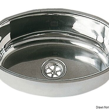 In acciaio inox lucidato a specchio.