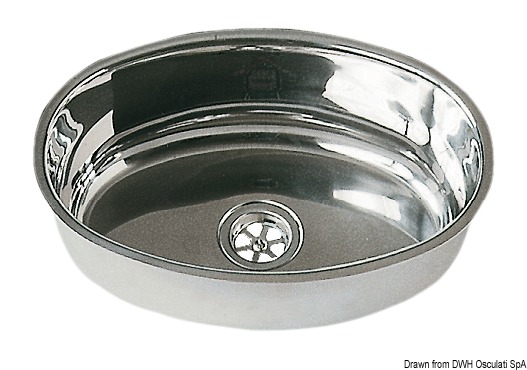 In acciaio inox lucidato a specchio.