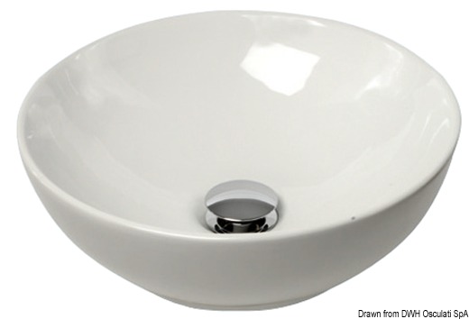 Ceramic hemispherical sink surface mounting Ø410mm