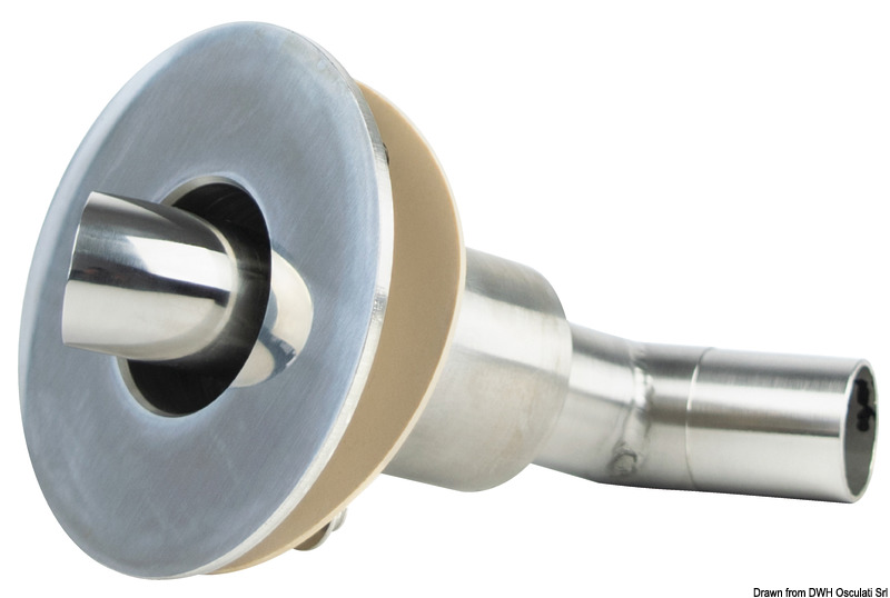 Adattatori di scarico con tubo di aspirazione da 24 mm di diametro.Realizzati in acciaio inossidabile 316.