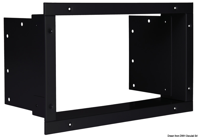 Dotato di guide in acciaio inox e porta in acciaio inox verniciata nera o in colore silver. Esternamente presenta linea Elegance. Interfaccia digitale user friendly esterna.Compressore Secop BD 12/24V 1,4F, silenzioso, ad alta efficienza.Sistema "Easy fix".