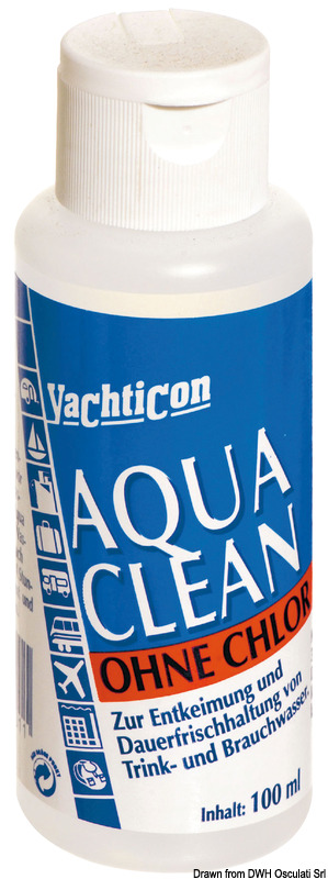 Utilizzato per il trattamento e la conservazione dell’acqua dolce nei serbatoi, ne previene la contaminazione fino a sei mesi.A base d’argento, privo di cloro o altre sostanze chimiche, è insapore e inodore. Adatto per acqua potabile e non potabile.È utilizzabile in serbatoi sia flessibili sia rigidi (in caso di serbatoi d’alluminio è preferibile utilizzare la versione liquida 52.193.00).