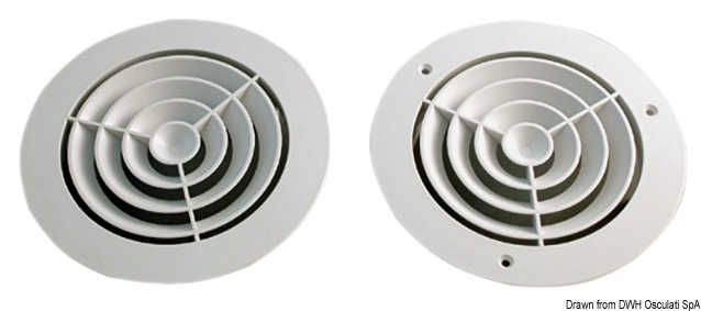 In ABS bianco per distribuzione aria.
