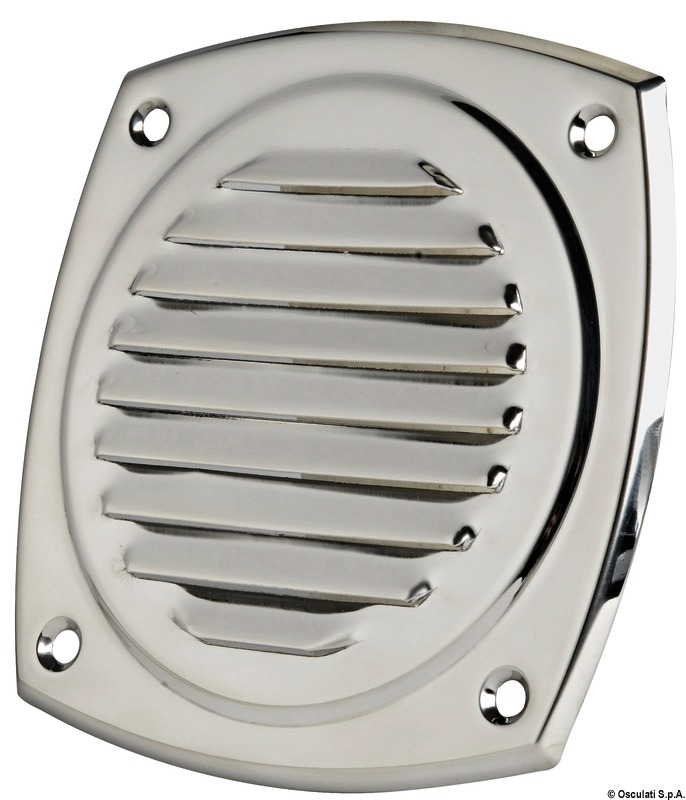 Lamiera inox stampata e lucidata a specchio.