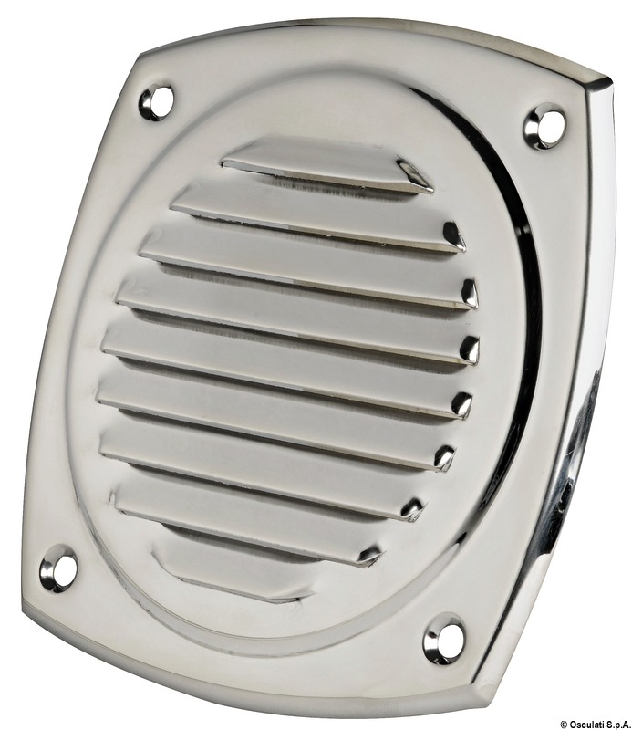 Lamiera inox stampata e lucidata a specchio.