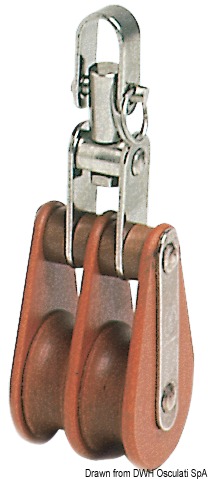 Tufnol HYE block 2 pulleys 10x35mm TW