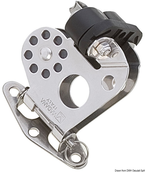 Carcassa in nylon nero più rinforzi in acciaio inox.