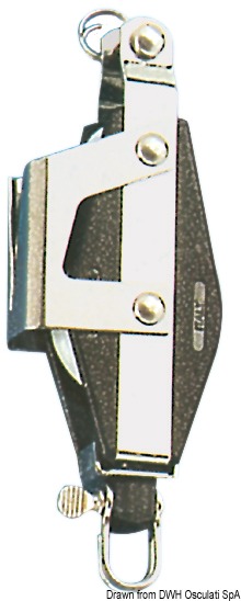 Carcassa in nylon nero più rinforzi in acciaio inox.