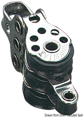 In acciaio inox con puleggia in nylon.