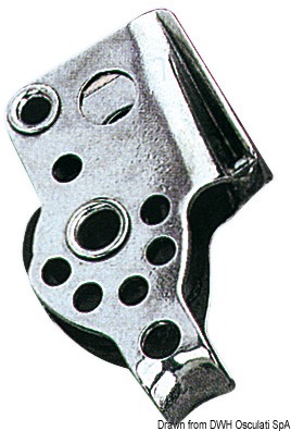 In acciaio inox con puleggia in nylon.