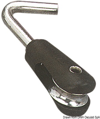 In acciaio inox con puleggia in nylon.