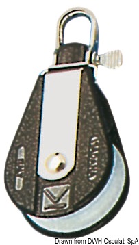 Carcassa in nylon nero più rinforzi in acciaio inox.