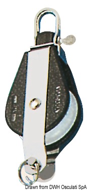 Carcassa in nylon nero più rinforzi in acciaio inox.
