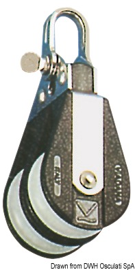 Carcassa in nylon nero più rinforzi in acciaio inox.