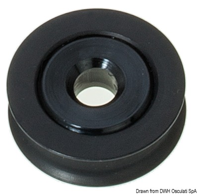 Anodizzazione dura a spessore + PTFE, con inserto plastico e sfere in nylon