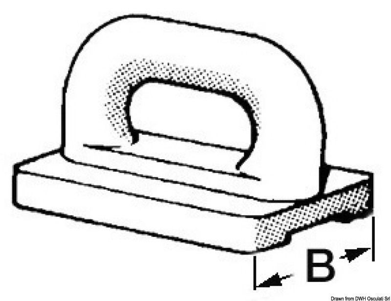 Nylon mainsail slide 22 mm