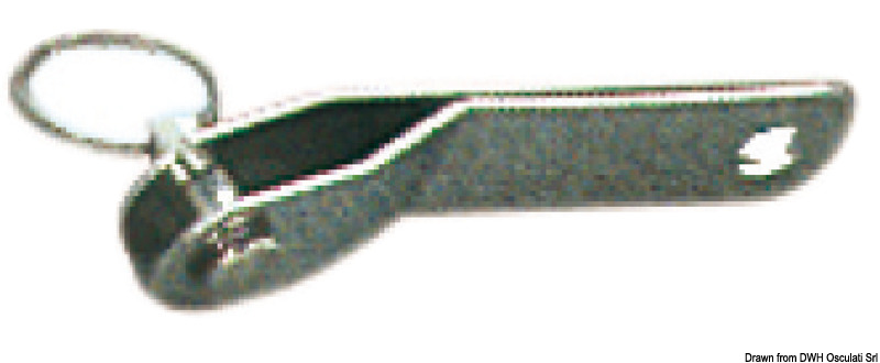 SS chain plate f.shroud fitting 15x1.5x6 mm