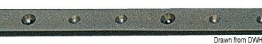 Anodised aluminium rail + PTFE 22x3 mm (2m-bar)
