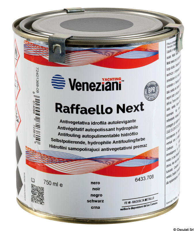 Autolevigante idrofila a base di rame attiva con carbonio che favorisce la scorrevolezza.Per scafi a vela e motore fino a 35 m.Uso ristretto agli utilizzatori professionali. Regolamento UE 2020/1182.