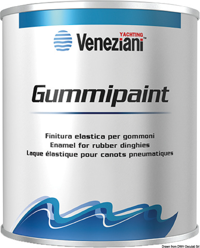 Vernice antivegetativa elastica per gommoni, adatta per neoprene / Hypalon / PVC.