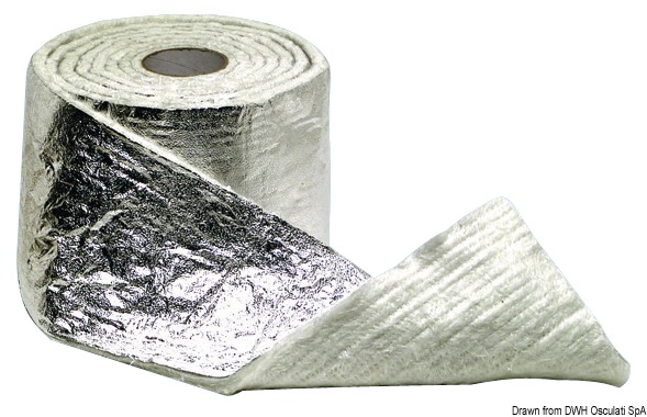Fonoassorbente e termoisolante, con tessuto di fibra di vetro alluminizzato sul lato esterno. Si usa come rivestimento anti-calore su tubi di scarico, scambiatori di calore ed ogni tubazione che abbia necessità di essere isolata. Prezzo per singolo rotolo.