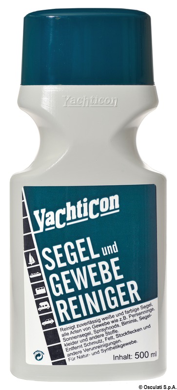 Pulisce e ridona la brillantezza originale a vele, tendalini, copertoni ecc.Formula tradizionale, non rovina i tessuti sia sintetici che naturali.Formula super concentrata.Confezione da 500 ml.