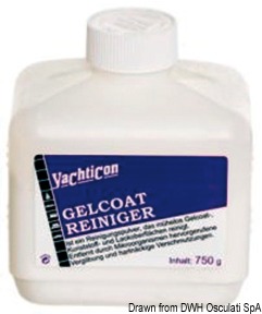 Detergente per gelcoat, fibra di vetro, superfici verniciate.E' efficace anche con macchie di ruggine ed olio.Prodotto concentrato in polvere.Confezione da 750 g.