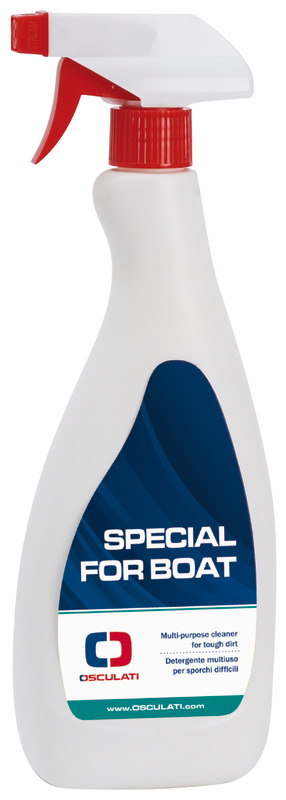 Detergente forte a bassa schiumosità. Pulisce a fondo senza rigare, vetroresina, tessuti gommati, parabordi in PVC, acciaio inox, lega leggere. Prodotto biodegradabile.