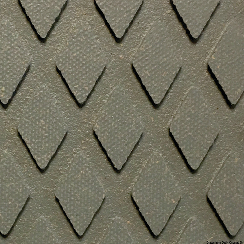 Rivestimento classico da coperta, cockpit e gradini scalette.Rivestimento antisdrucciolo per coperte, pozzetti, di produzione inglese in conglomerato gomma-sughero.