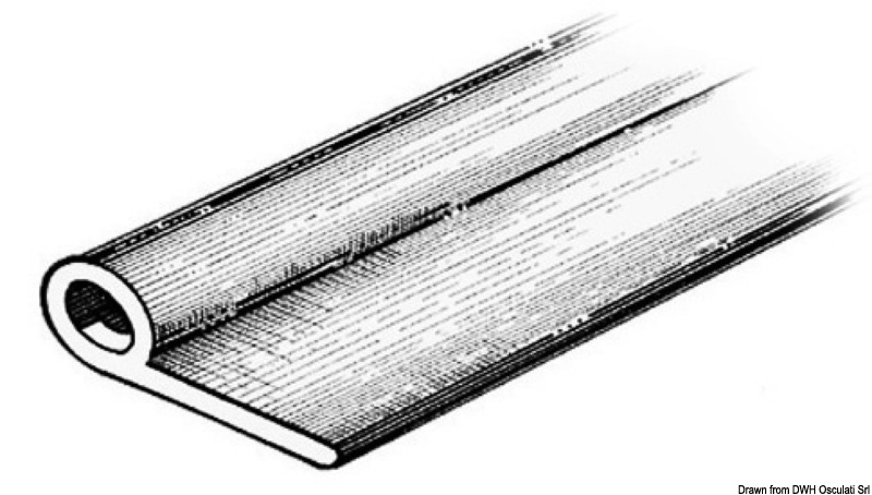 Rubbing strake 2x34.1x13.5 mm black