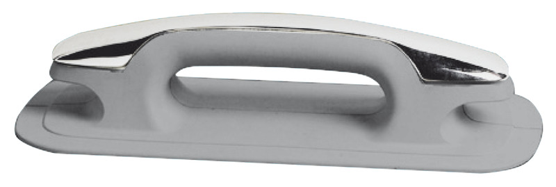 In EPDM con inserto in acciaio inox AISI 316 lucidato a specchio.