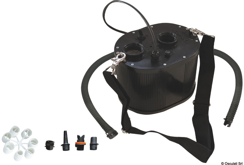 Gonfiatori elettrici ad altissima portata in grado di gonfiare tende, giochi, strutture e barriere gonfiabili (GE 900) , Kayak e qualsiasi gommone (GE 900AA+ PLUS) in breve tempo e con un impatto acustico decisamente ridotto (max 85 dB).Forniti completi di tubo di gonfiaggio Ø 25 mm, 1,5 m di lunghezza e raccordi universali.