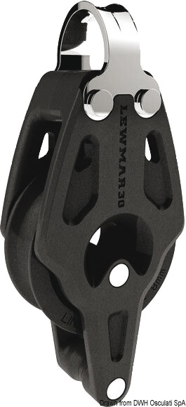 Control 30 single strap block w/becket