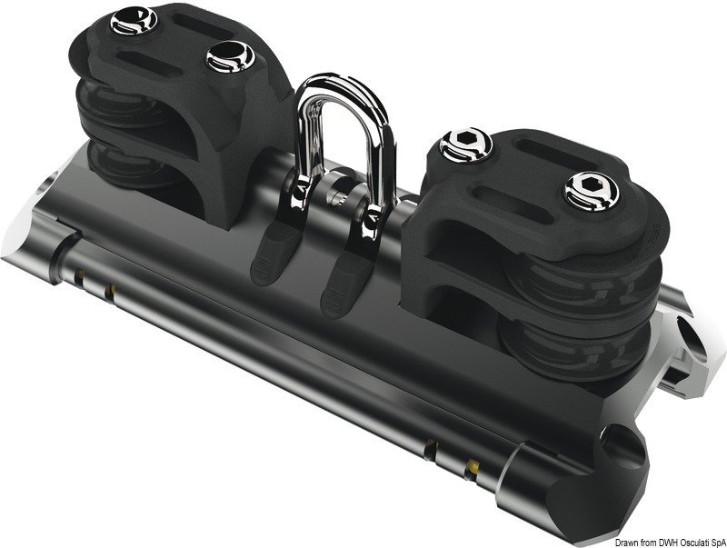 Mainsheet car size 1 shackle double control sheave