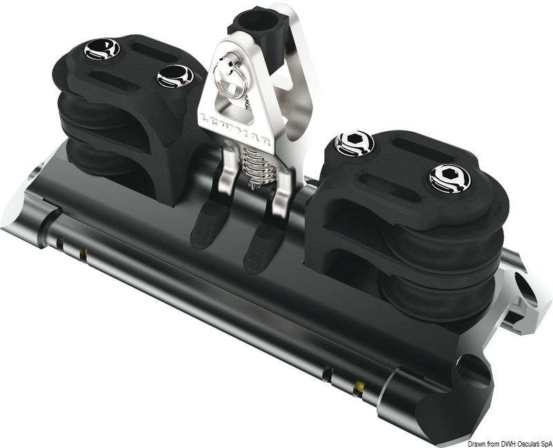 Mainsheet car 1 upstand double control line sheave