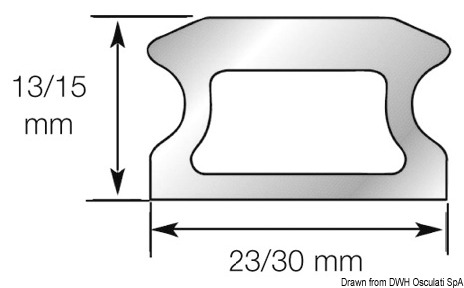 Usate solitamente nei casi in cui è possibile effettuare fissaggi passanti sulla coperta ma anche al fine di poter utilizzare i carrelli con perno. Sono disponibili in varie lunghezze e misure. Interasse 100 mm.Misura 1: per imbarcazioni fino a 10 m carico max di lavoro 900 kg;Misura 2: per imbarcazioni fino a 14 m carico max di lavoro 1500 kg.