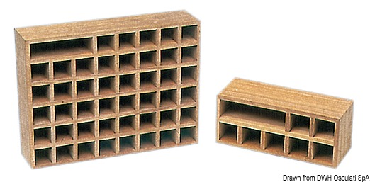 Teak rack for 40 flags