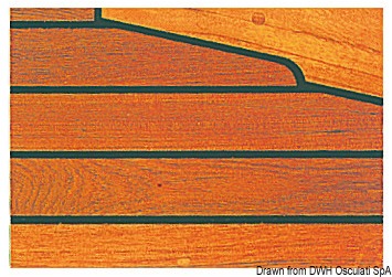 Teak deck board 45 mm