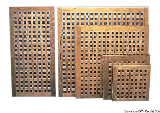 Teak grating 500x500 mm