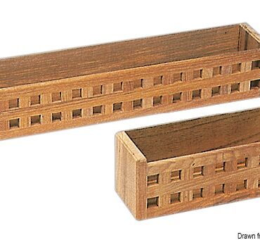 Multipurpose teak container 500x100x100 mm