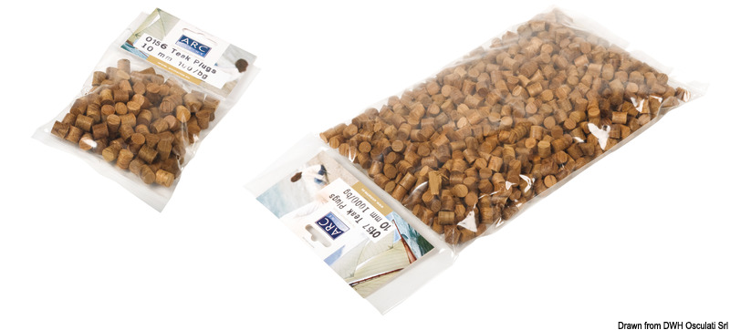 Teak plugs 6 mm 100 pcs