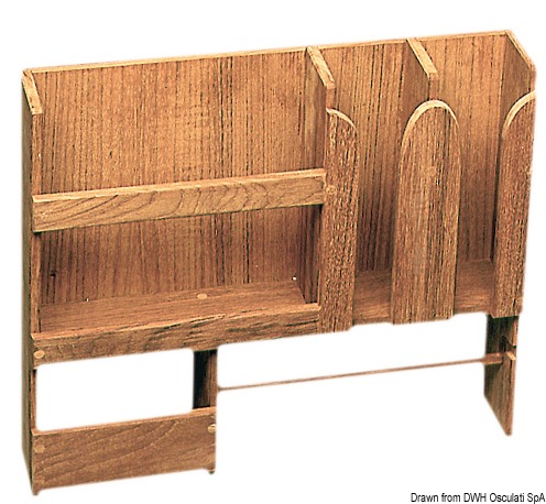 Teak dishes rack 490x106x425 mm