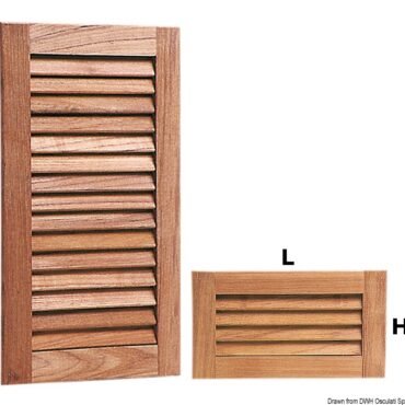 Teak ventilation grid 235x408 mm
