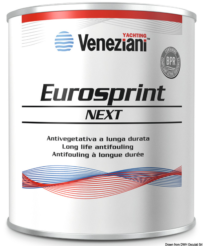 Antivegetativa a matrice dura a lunga durata ad alto contenuto di rame per barche veloci.