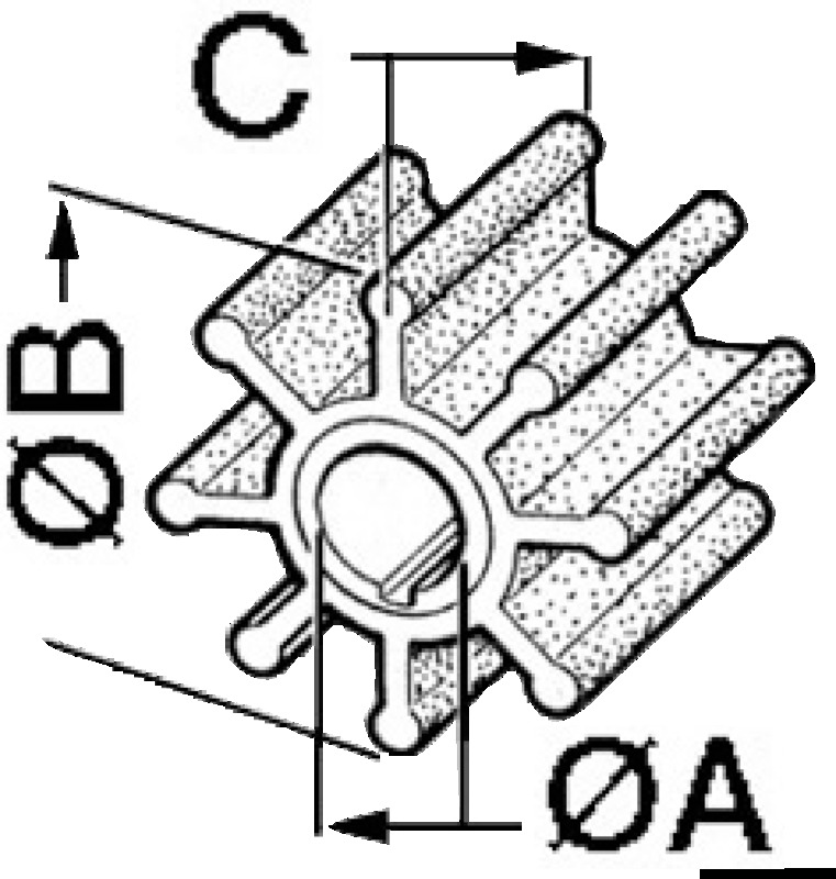 Impeller SUZUKI 9,9/15 HP