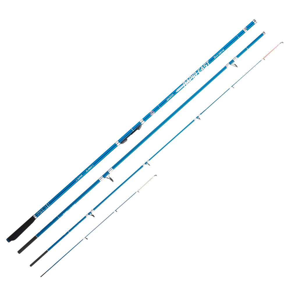 Canna per “beach ledgering” ultra leggera e molto fine. Akami Rapid Cast è realizzata in carbonio Toray da 40T a 8 fibre a spirale. Nuovo sistema di collegamento a tratti, con due terminali di puntamento intercambiabili di diversa azione, in grado di rilevare il minimo picco. Disegnata per la pesca a breve e media distanza, una modalità di pesca molto presente nel surfcasting da competizione. Dotato di anelli Alconite Fuji e portacandele Fuji NS7. Fodera Akami Premium integrata.