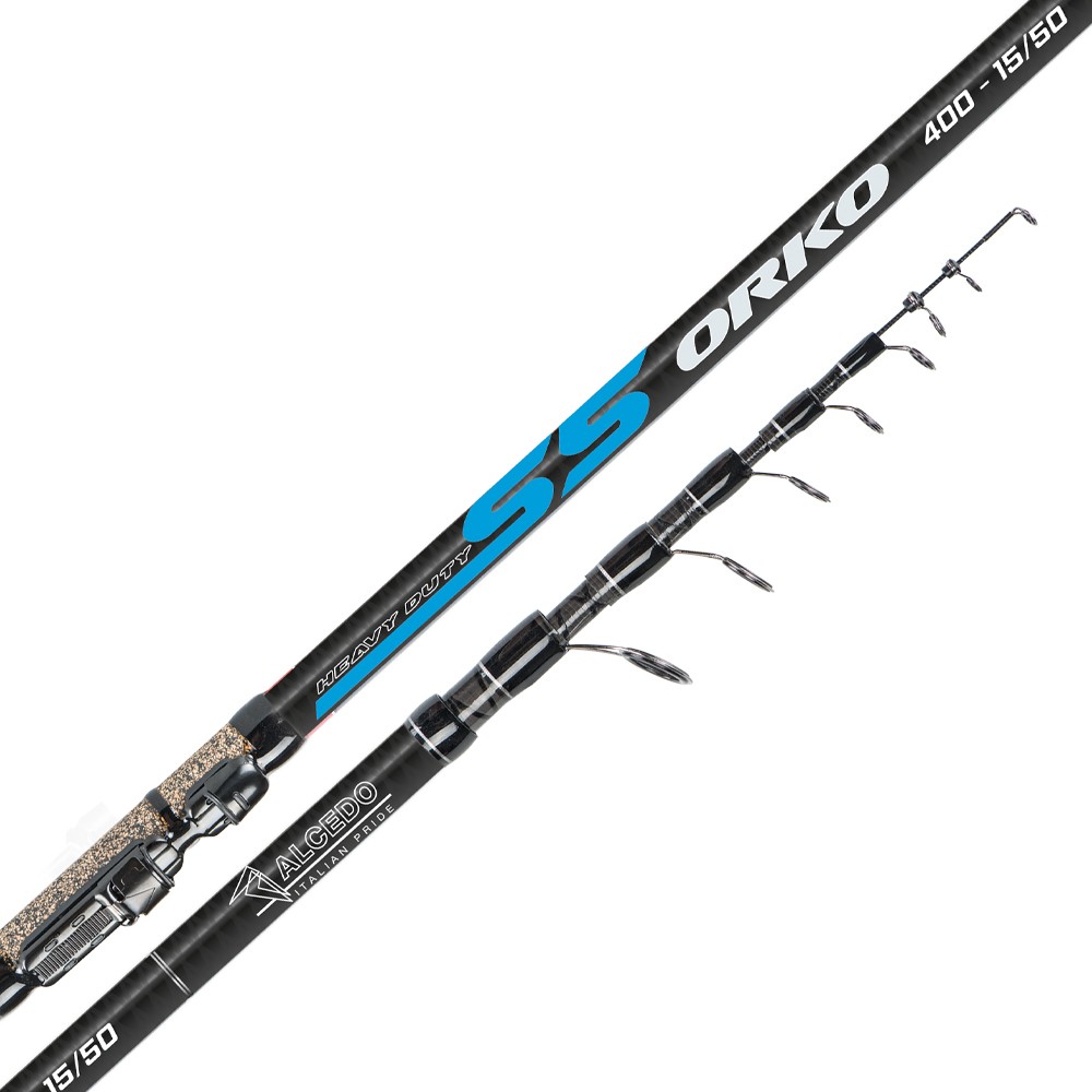 ALCEDO ORKO è una canna incredibilmente versatile, adatta a diversi tipi di pesca sia in mare che in acqua dolce. Ideale per tecniche come la bolognese con galleggiante, la pesca a fondo, con pasturatore, bombarda, e in laghi per trote o carpe. La sua ottima elasticità permette di adattarsi alle diverse esigenze: è perfetta sia per combattere pesci di taglia con monofili robusti, sia per l’uso di fili sottili grazie alla sua azione parabolica. Questa caratteristica consente alla canna di assecondare le fughe del pesce senza rischio di rottura del filo, grazie alla sua capacità di piegarsi e creare un effetto ammortizzante. Dotata di anelli Sea Guide e un’impugnatura speciale antiscivolo, garantisce una presa sicura in ogni condizione.