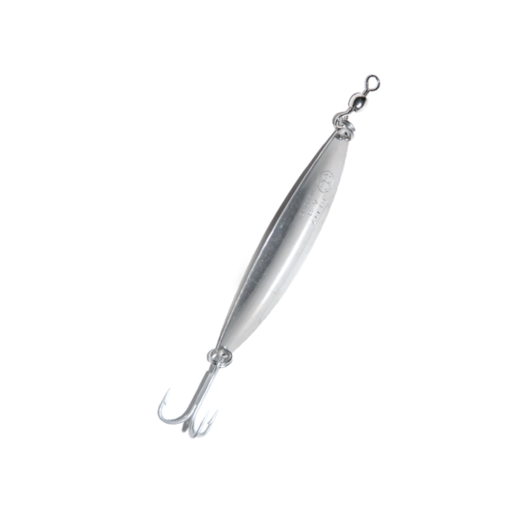 Odulante da mare (traina, spinning) realizzato in acciaio Inox ASI 316 con girella nichelata ed ancoretta anti-corrosione Perma Steel. Disponibile in diverse misure.